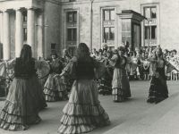 zespół taneczny przed pałacem