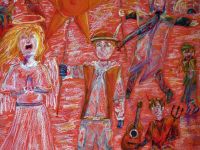 Małgorzata Hyjek, 17 lat, Dom Kultury, Mielec, pastel olejny: „Kolędnicy’.