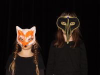 Teatralne ABC - aktorki w maskach lis i ptak
